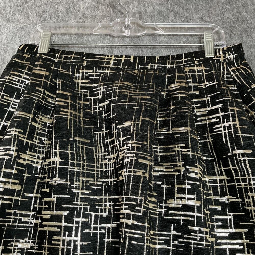 Alex Marie Skirt Womens 8 Black Shimmer Pleated Knee Length Lined Party NWT - Picture 2 of 10